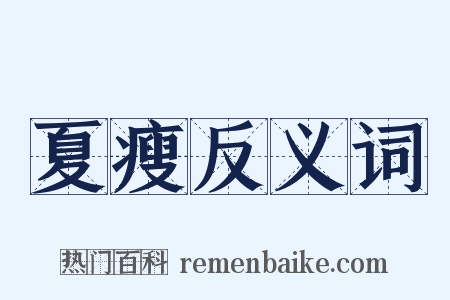 夏瘦反义词是什么意思的图片